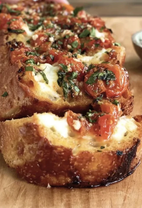 Tomato Basil Garlic Bread