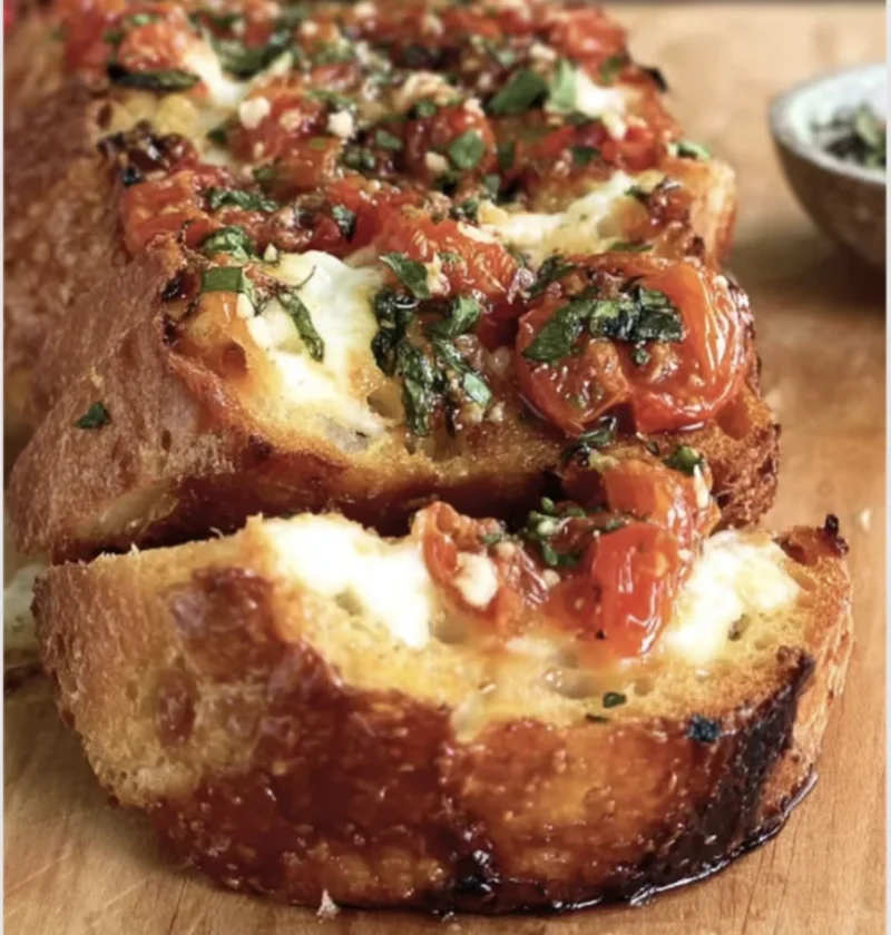 Tomato Basil Garlic Bread