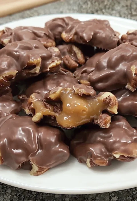 Turtle Candy with Pecans and Caramel