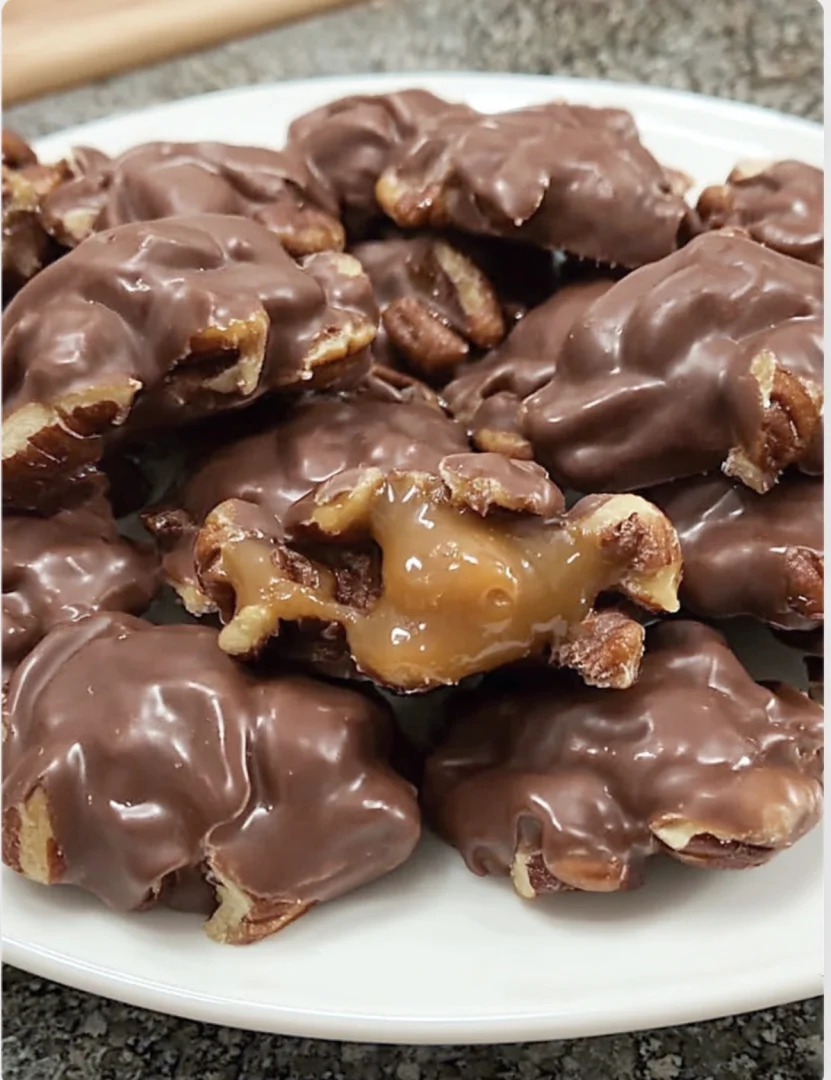 Turtle Candy with Pecans and Caramel