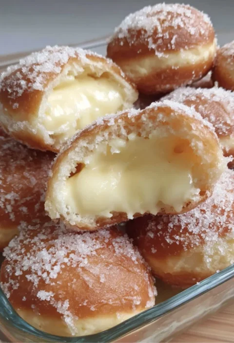 Vanilla Custard Filled Donuts