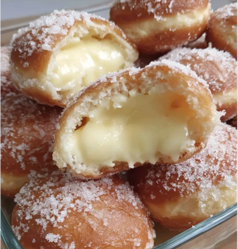 Vanilla Custard Filled Donuts