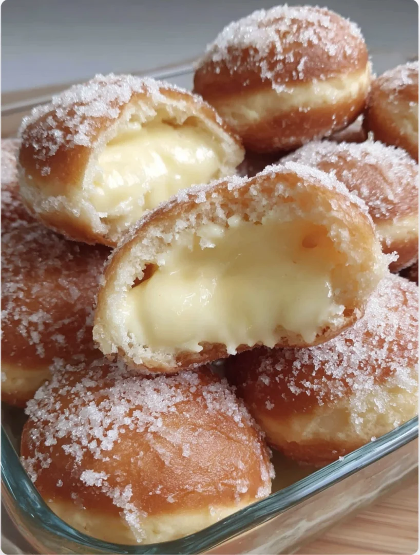 Vanilla Custard Filled Donuts