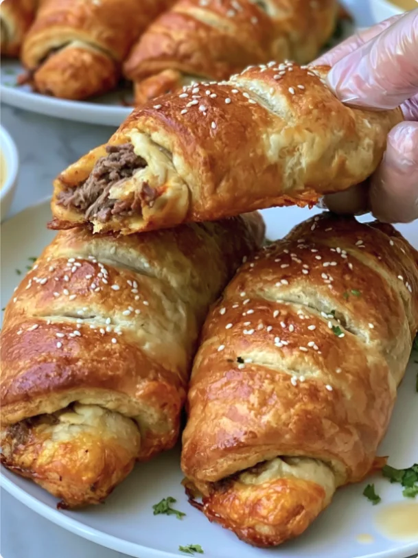 4-Ingredient Beef Crescent Puffs