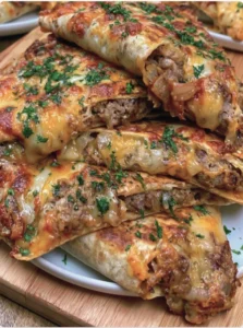 Cheeseburger Quesadilla Bake