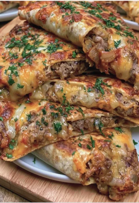 Cheeseburger Quesadilla Bake