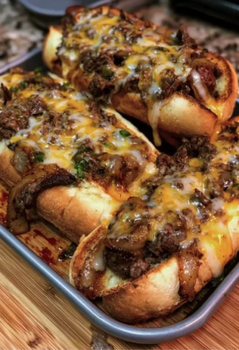 Cheesy Philly Cheesesteaks