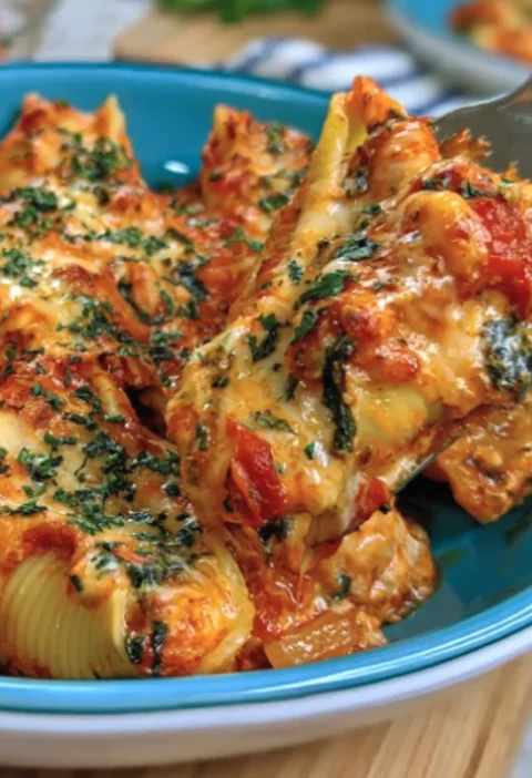 Chicken Parmesan Stuffed Shells