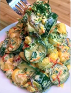 Creamy Marinated Vegetable Salad