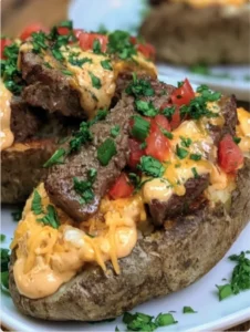 Easy Steak and Loaded Baked Potato