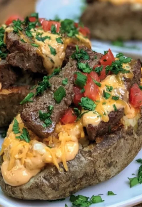 Easy Steak and Loaded Baked Potato
