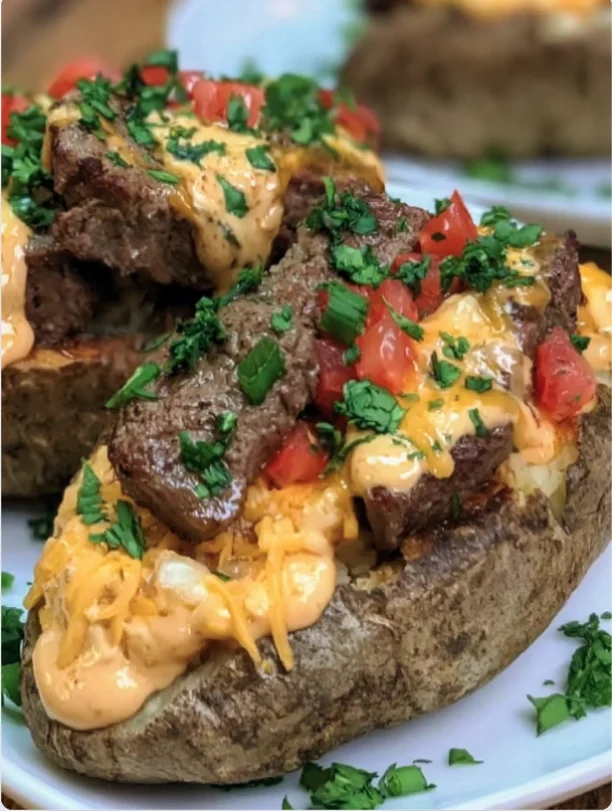 Easy Steak and Loaded Baked Potato