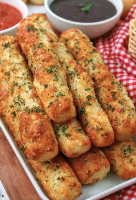 Golden Garlic Breadsticks