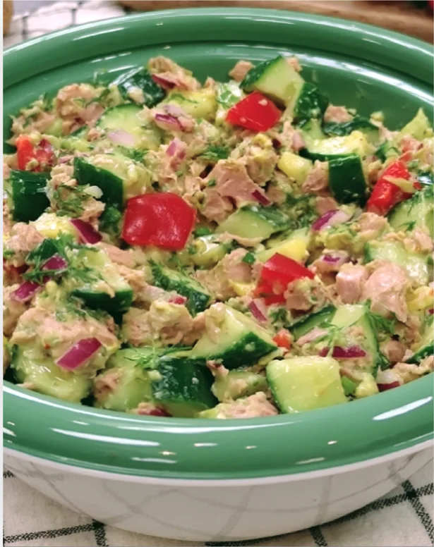 Mediterranean Tuna Cucumber Salad