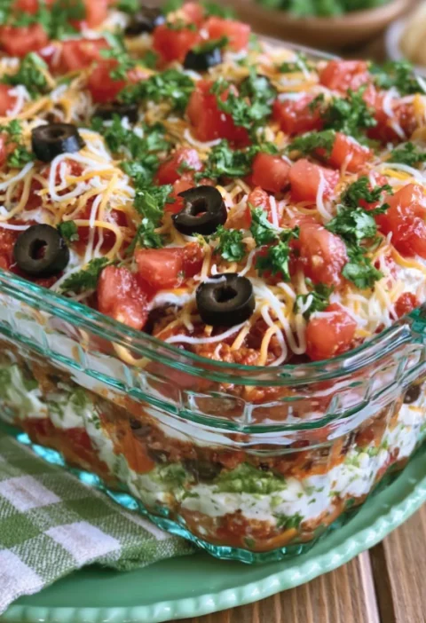 Old Fashioned 7-Layer Dip Recipe