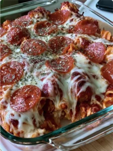 Pepperoni Cheesy Pasta Bake