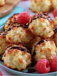 Raspberry Coconut Macaroons
