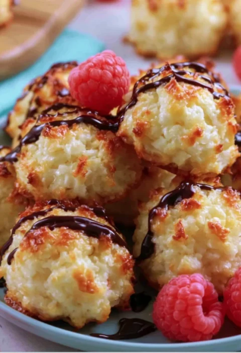 Raspberry Coconut Macaroons