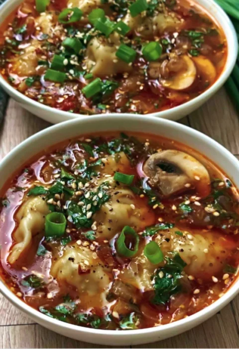 Slow Cooker Potsticker Soup