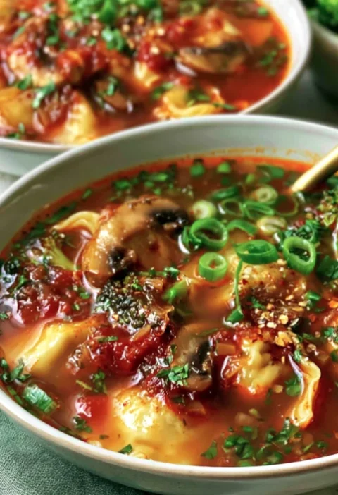 Slow Cooker Potsticker Soup