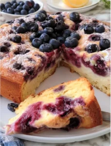 Blueberry Lemon Ricotta Cake is so moist