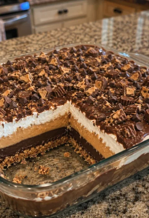 Chocolate Peanut Butter Lasagna