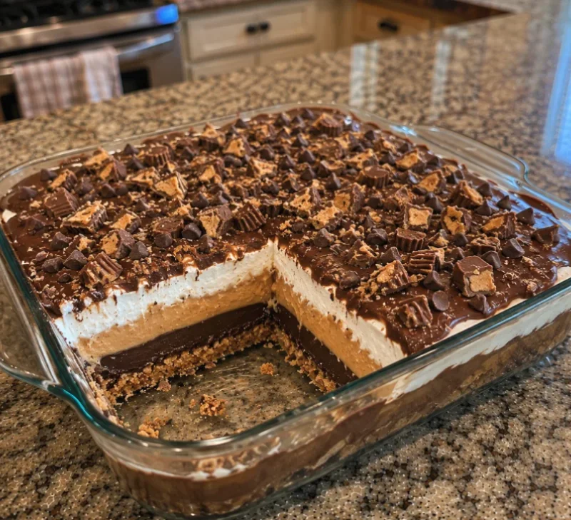 Chocolate Peanut Butter Lasagna