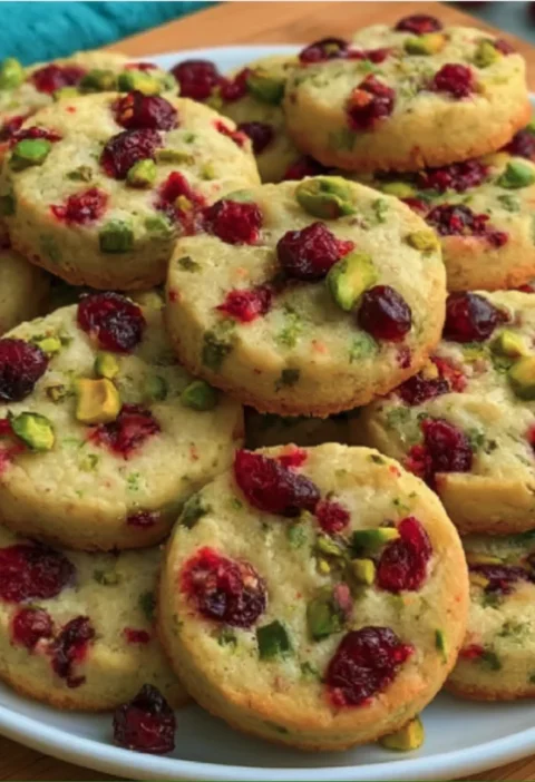 Cranberry & Pistachio Refrigerator Cookies