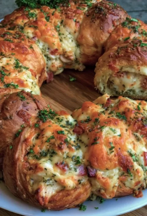 Creamy Chicken & Swiss Crescent Ring