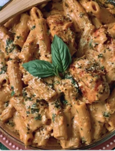 Creamy garlic parmesan chicken pasta