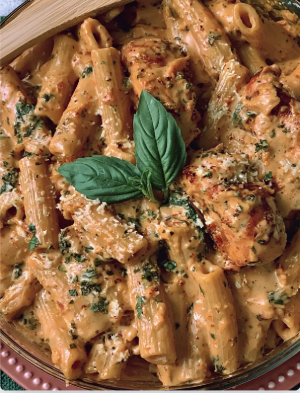 Creamy garlic parmesan chicken pasta
