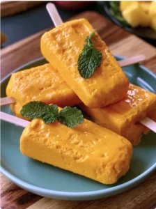Creamy Mango Popsicles (Plastic Cups) 🥭