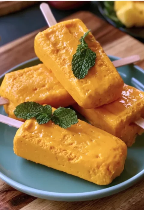 Creamy Mango Popsicles