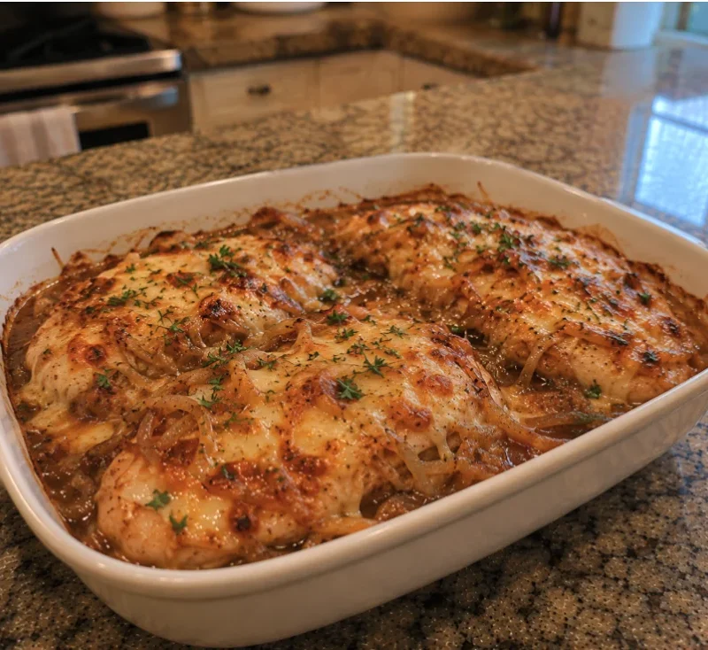 French Onion Chicken Bake