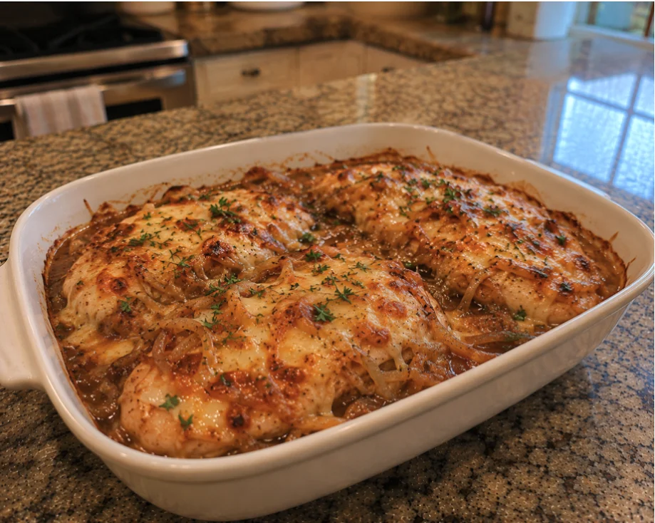 French Onion Chicken Bake