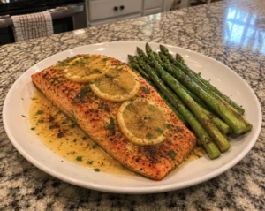 Lemon Butter Salmon with Asparagus