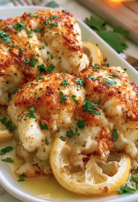 Lemon Garlic Baked Cod
