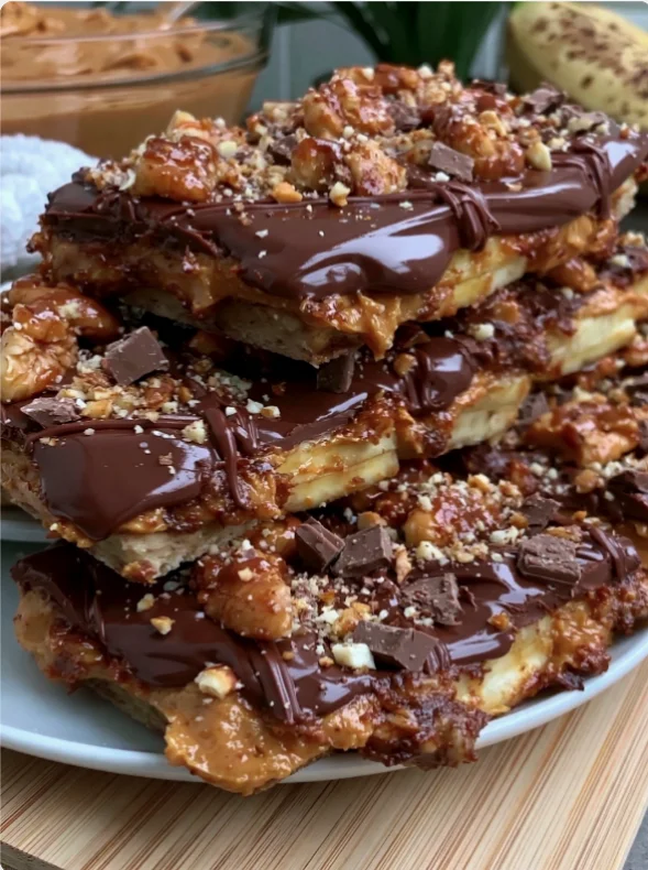 Peanut Butter Chocolate Banana Bark