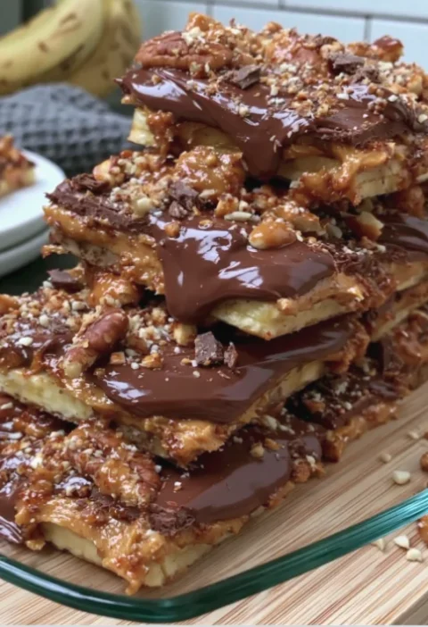 Peanut Butter Chocolate Banana Bark