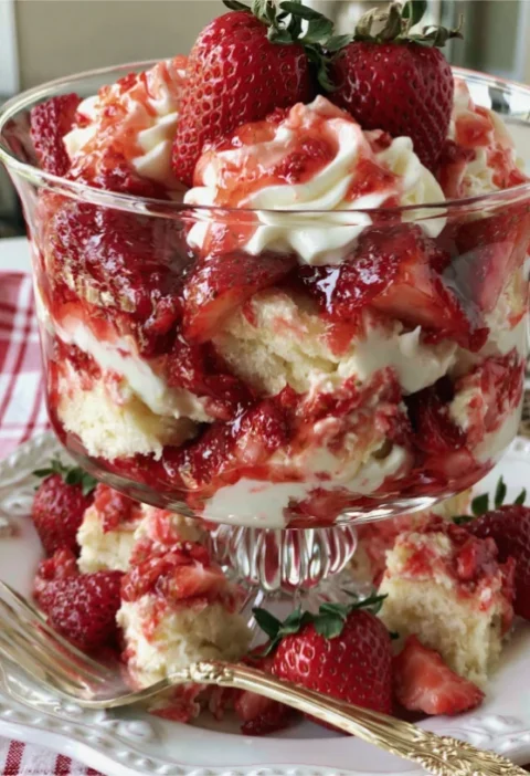 strawberry shortcake trifle