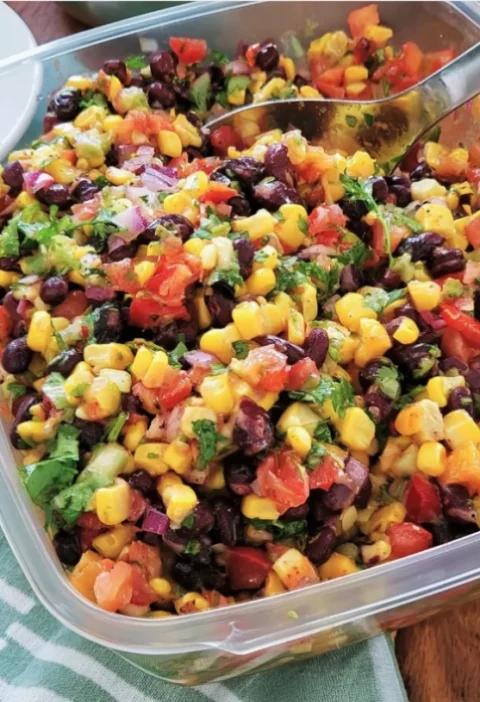 California Grilled Corn and Black Bean Salad