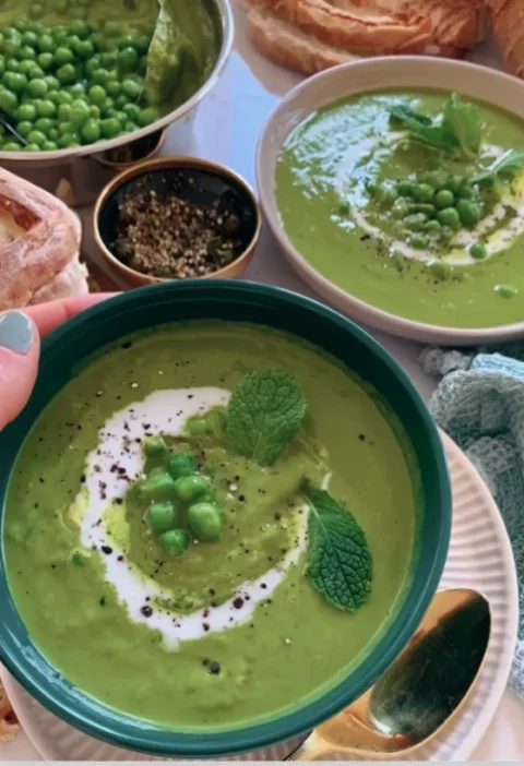 Chilled Pea and Mint Soup