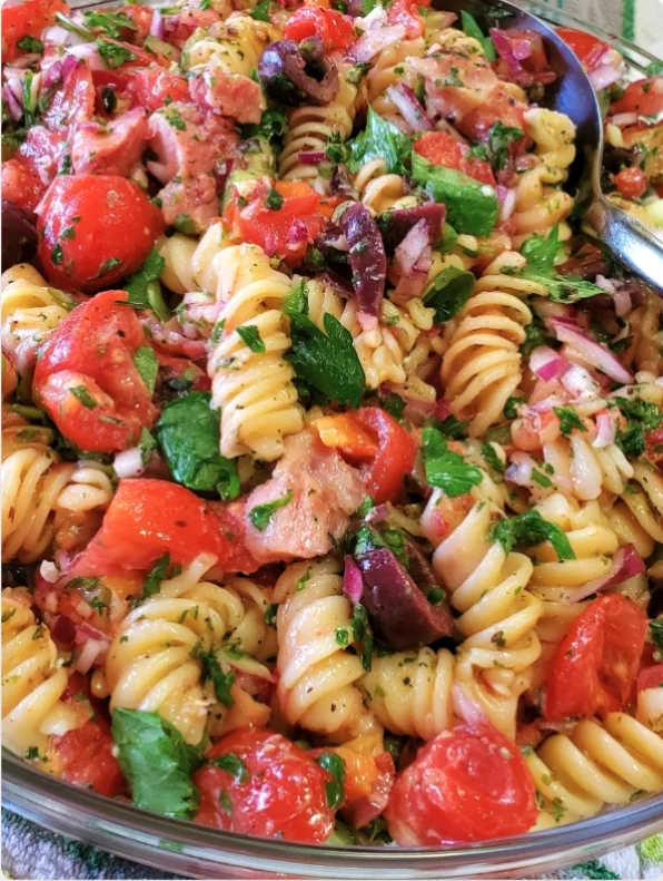 Italian Pasta Salad with Herbs and Olives