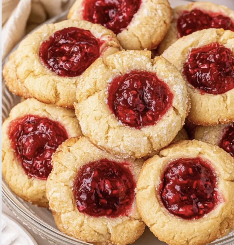 Raspberry Thumbprint Cookies