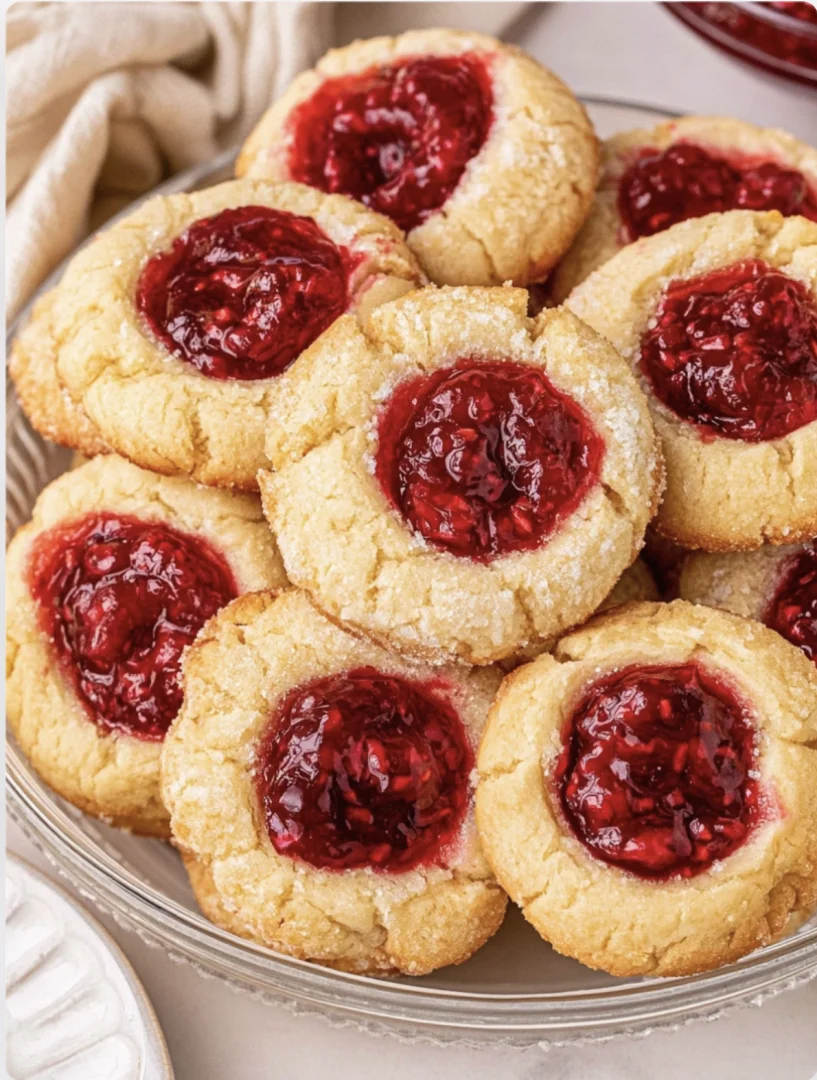 Raspberry Thumbprint Cookies