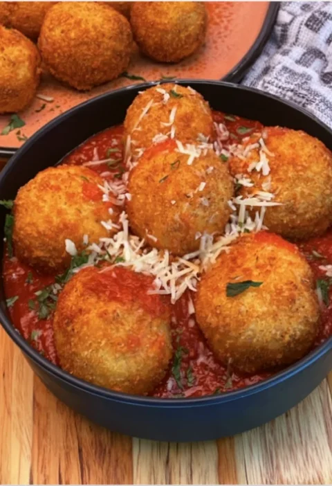 Summer Arancini with Marinara Dip
