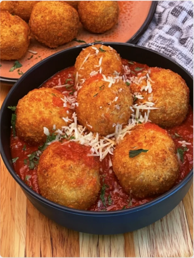 Summer Arancini with Marinara Dip