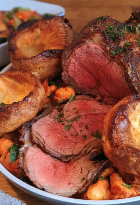 Sunday Roast Beef with Yorkshire Pudding
