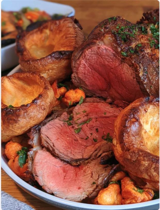 Sunday Roast Beef with Yorkshire Pudding