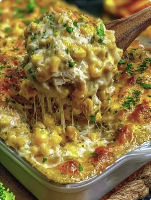 Cheesy & Zesty Street Corn Chicken Casserole